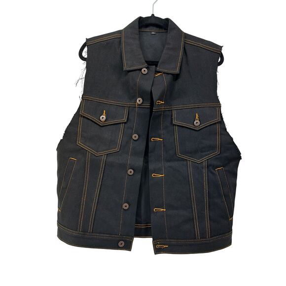 Rebel Reaper Other - Rebel Reaper Clothing Co Denim Vest Cut off Sleeves Cotton L
